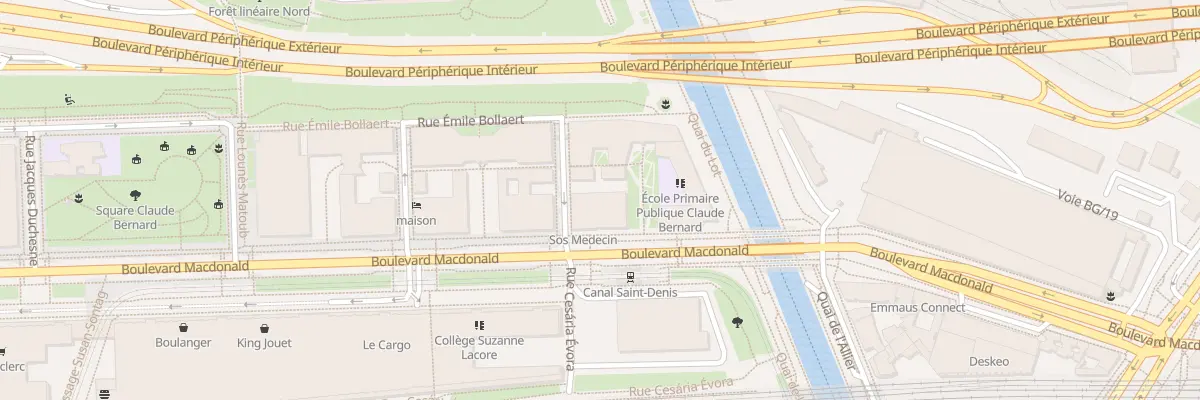 Plan du 128B Bd Macdonald à Paris 19e Arrondissement