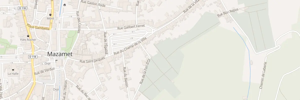 Plan du 20 Rue du Champ de La Ville à Mazamet