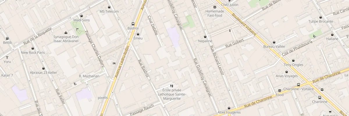 Plan du 25A Rue Godefroy Cavaignac à Paris 11e Arrondissement