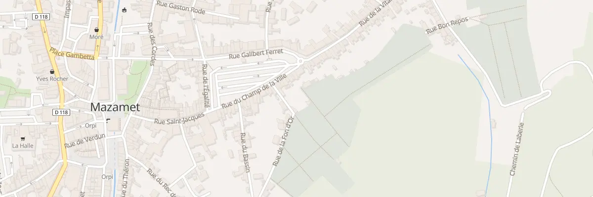 Plan du 21 Rue du Champ de La Ville à Mazamet