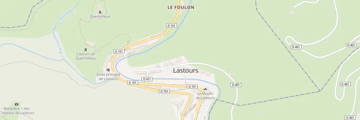 Plan du 5 Le Village à Lastours