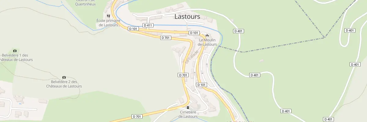 Plan du 61 Le Village à Lastours