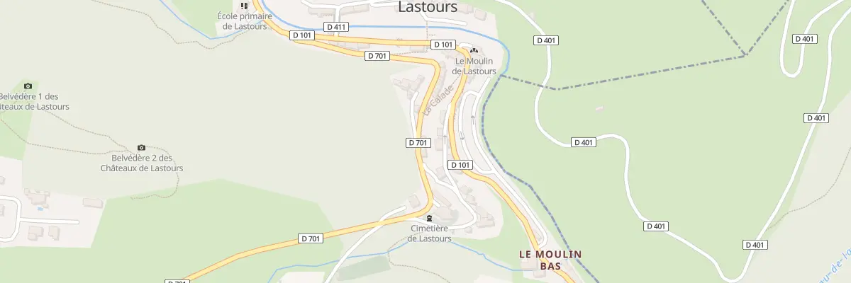 Plan du 5 Rte du Belvédère à Lastours