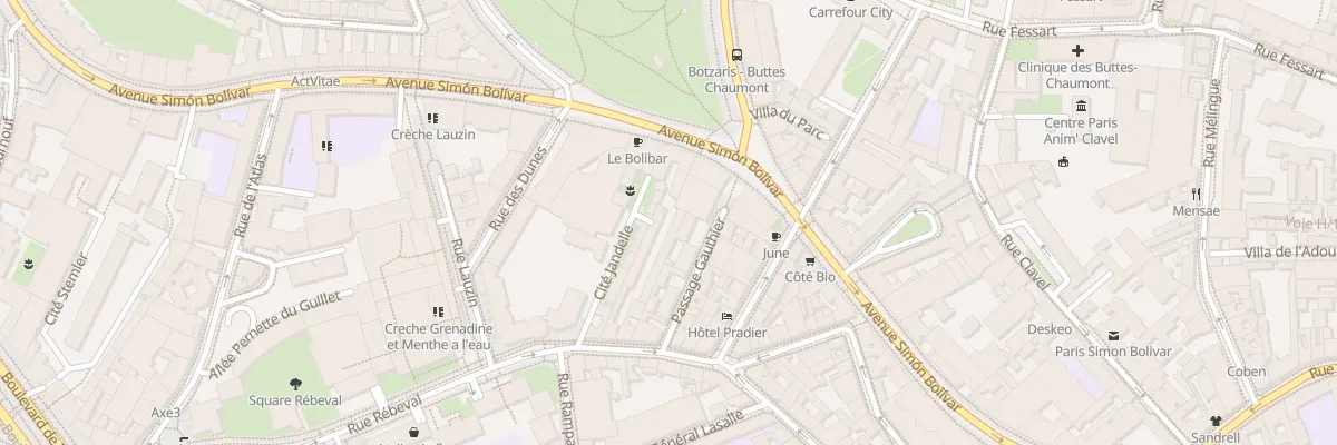 Plan du 43B Av Simon Bolivar à Paris 19e Arrondissement
