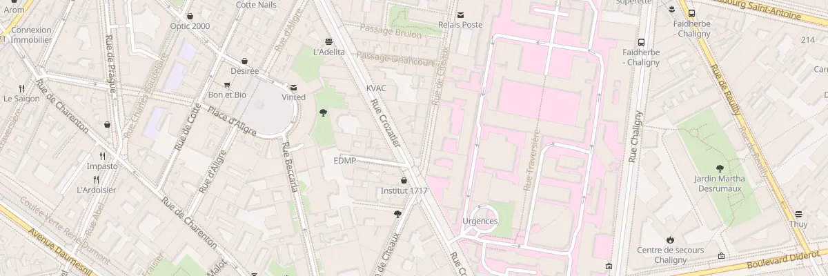 Plan du 46 Rue Crozatier à Paris 12e Arrondissement