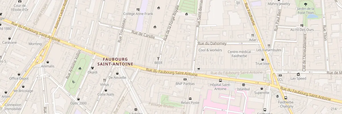 Plan du 171 Rue du Faubourg Saint-Antoine à Paris 11e Arrondissement