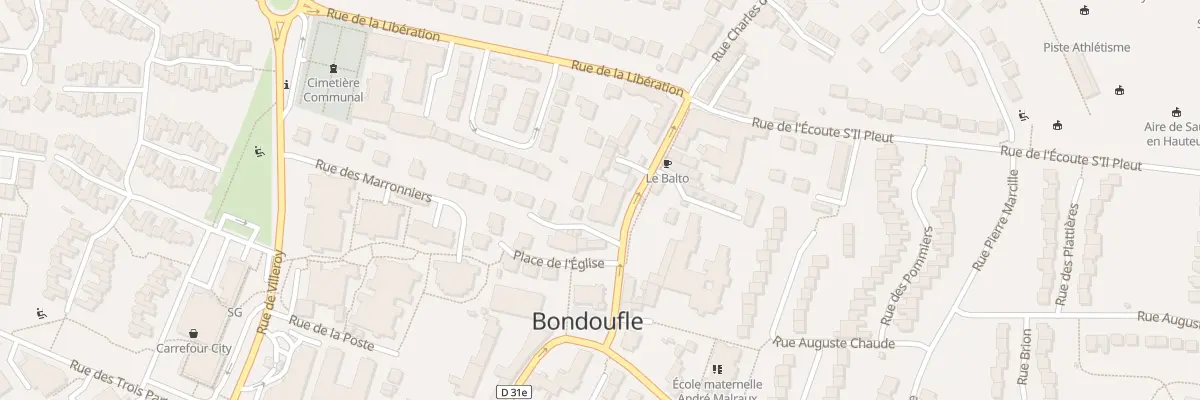 Plan du 22 Rue Charles de Gaulle à Bondoufle