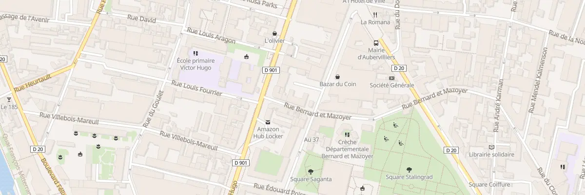 Plan du 5 Rue Bernard et Mazoyer à Aubervilliers