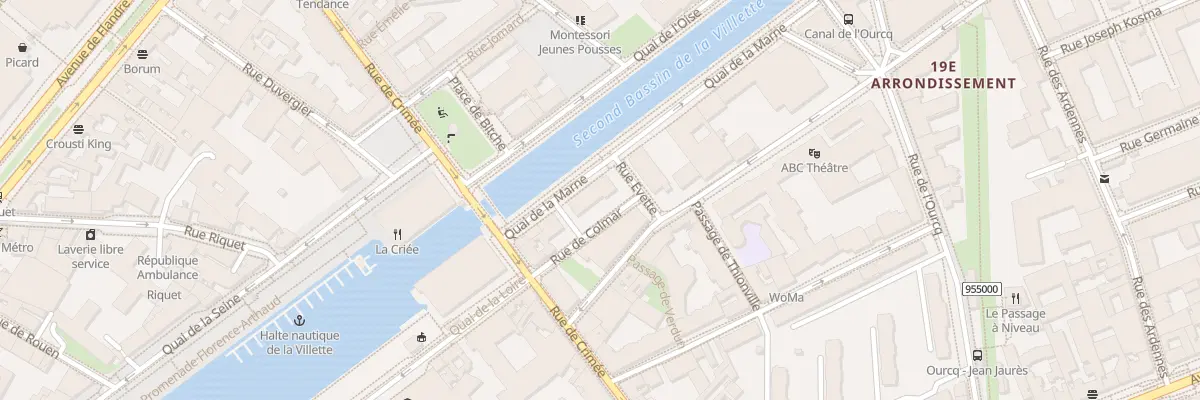 Plan du 10 Quai de la Marne à Paris 19e Arrondissement