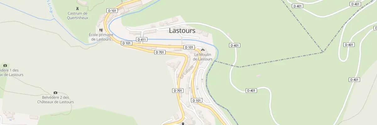 Plan du 56 Le Village à Lastours
