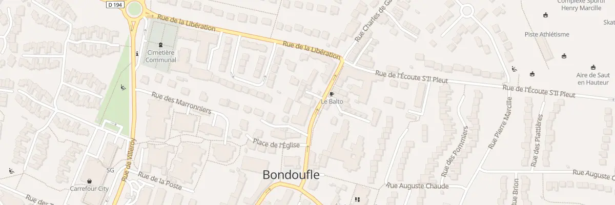 Plan du 20 Rue Charles de Gaulle à Bondoufle