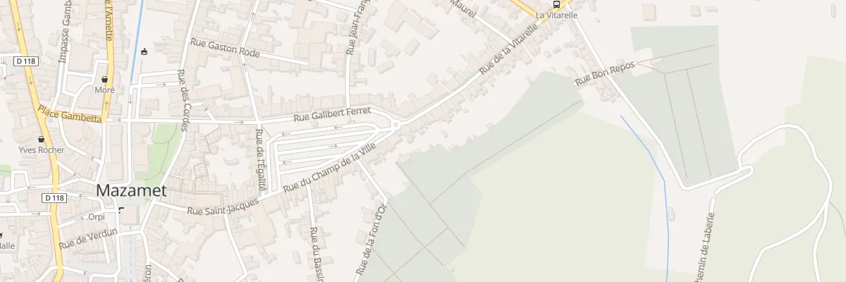 Plan du 6 Rue de la Vitarelle à Mazamet