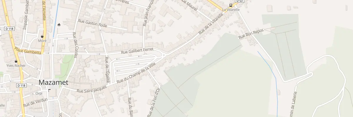 Plan du 8 Rue de la Vitarelle à Mazamet