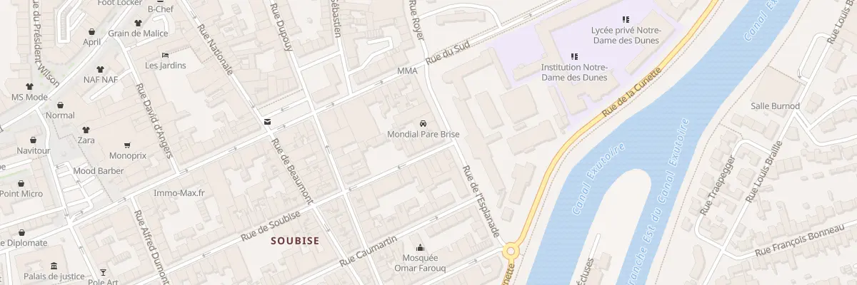 Plan du 75 Rue de Soubise à Dunkerque