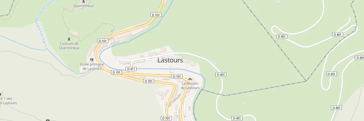 Plan du 7 Le Village à Lastours