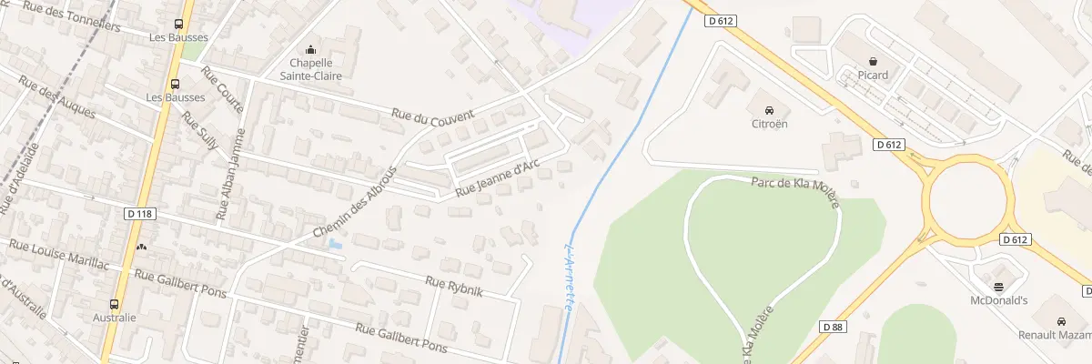 Plan du 36 Rue Jeanne d’Arc à Mazamet
