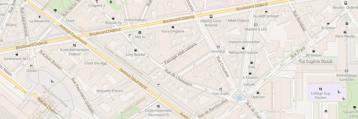Plan du 4 Pas Abel Leblanc à Paris 12e Arrondissement