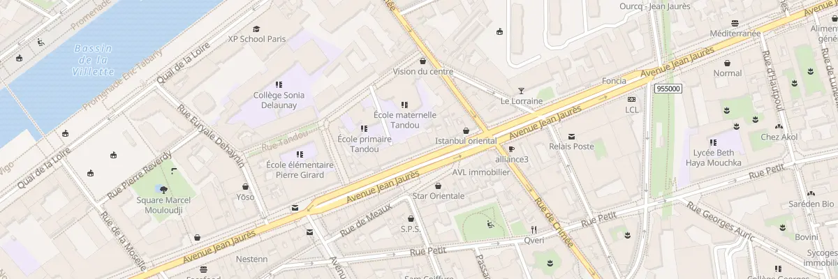 Plan du 111 Av Jean Jaurès à Paris 19e Arrondissement