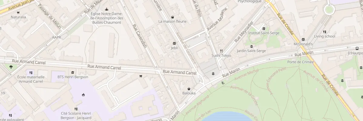 Plan du 3 Av de Laumière à Paris 19e Arrondissement