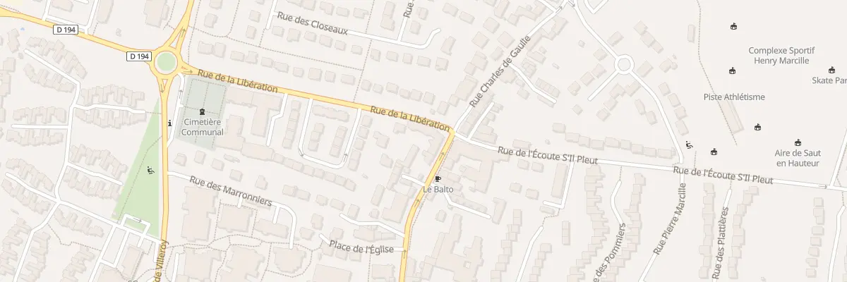 Plan du 1 Rue de la Libération à Bondoufle