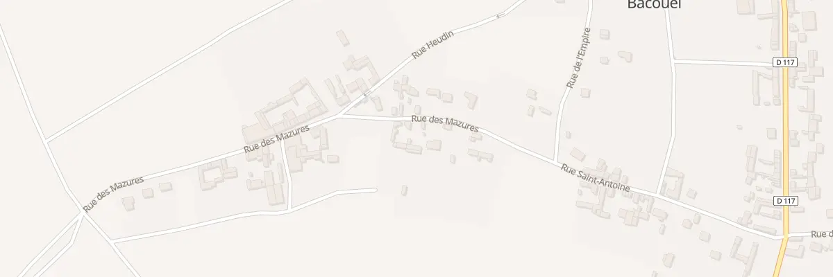 Plan du 9 Rue des Mazures à Bacouël