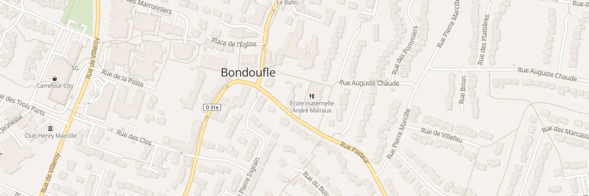 Plan du 3 Rue Pasteur à Bondoufle