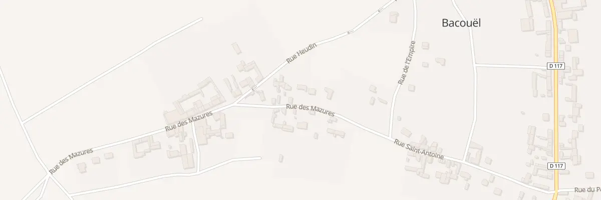 Plan du 2 Rue des Mazures à Bacouël