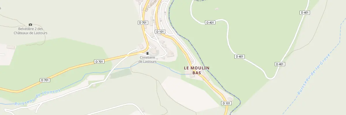 Plan du 32 Le Village à Lastours