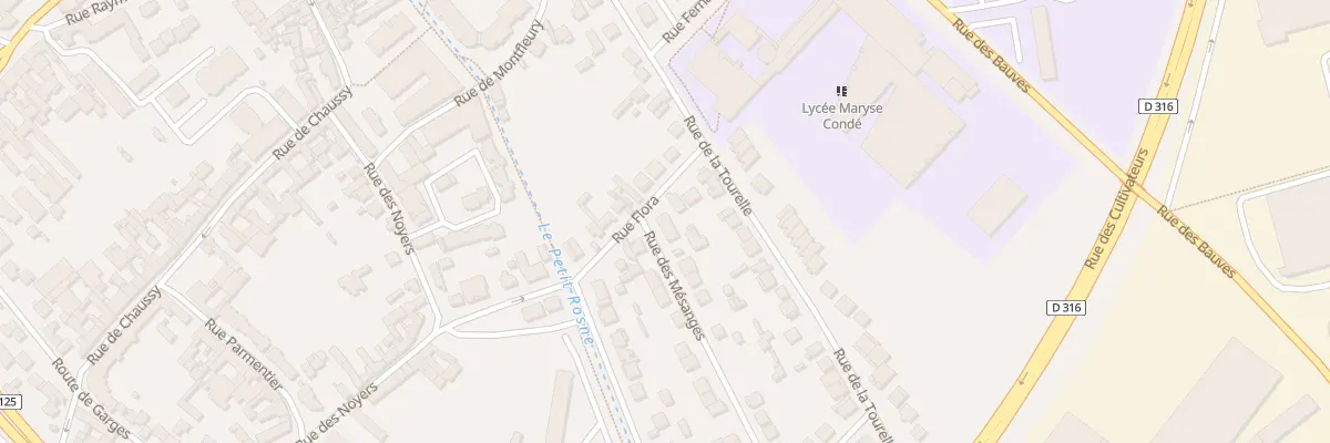 Plan du 1 Rue des Mésanges à Sarcelles