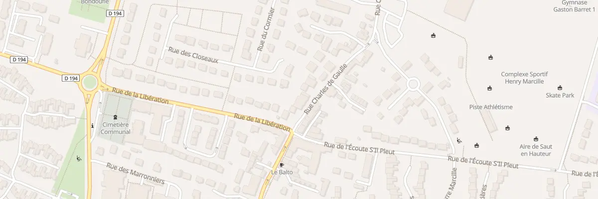 Plan du 14T Rue Charles de Gaulle à Bondoufle