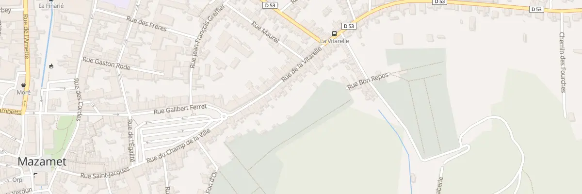 Plan du 34 Rue de la Vitarelle à Mazamet