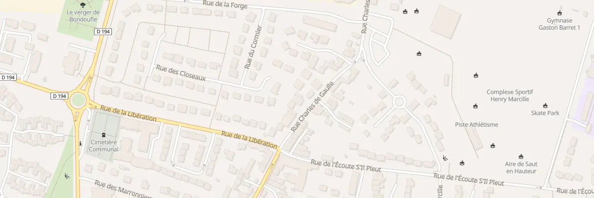 Plan du 14 Rue Charles de Gaulle à Bondoufle
