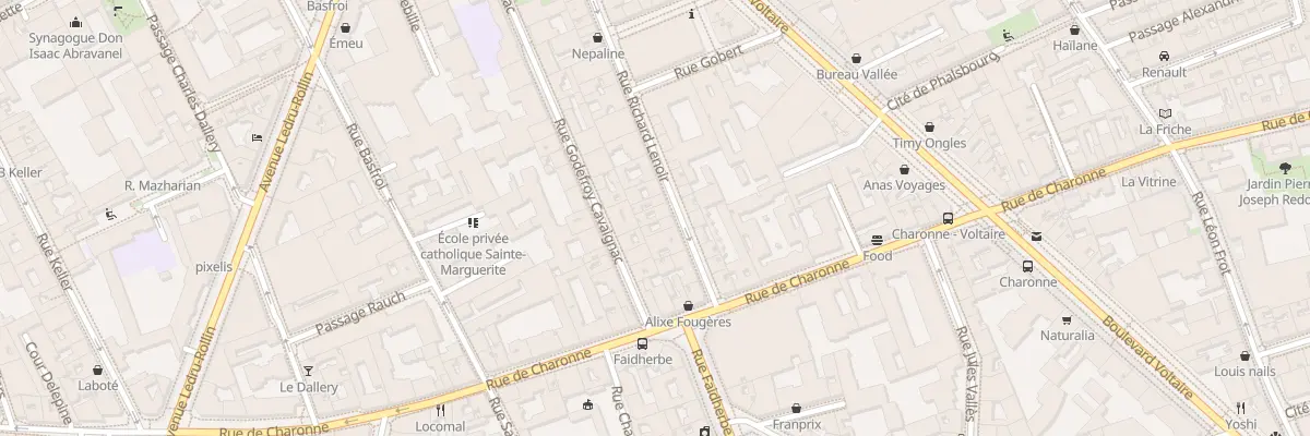 Plan du 9 Rue Richard Lenoir à Paris 11e Arrondissement