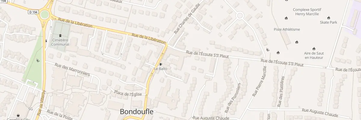 Plan du 25 Rue Charles de Gaulle à Bondoufle