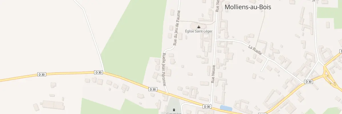 Plan du 2 Rue du Jeu de Paume à Molliens-au-Bois