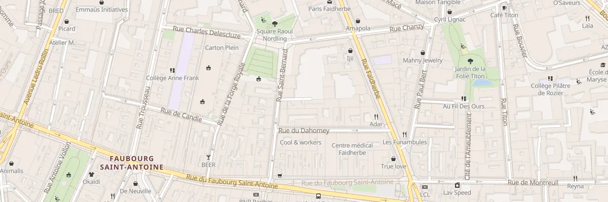 Plan du 18 Rue Saint-Bernard à Paris 11e Arrondissement