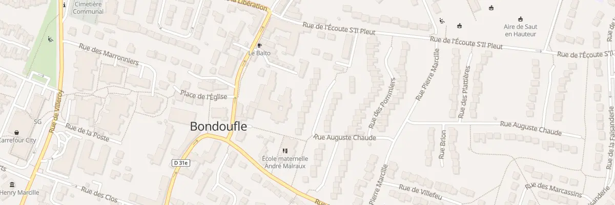 Plan du 20 Rue Auguste Chaudé à Bondoufle
