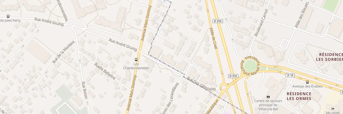 Plan du 10 Rue des Gelinières à Villiers-le-Bel