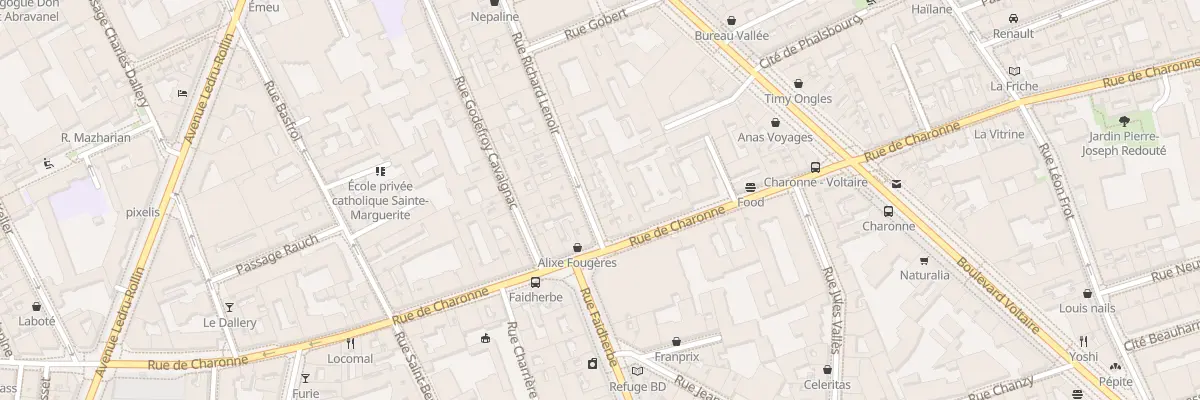Plan du 4B Rue Richard Lenoir à Paris 11e Arrondissement