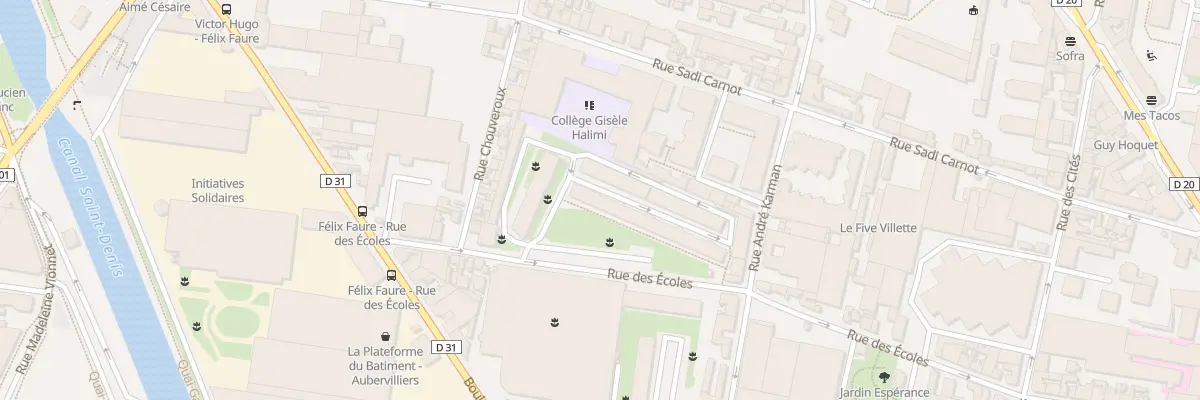 Plan du 68 Rue des Ecoles à Aubervilliers