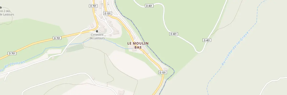 Plan du 22 Le Village à Lastours