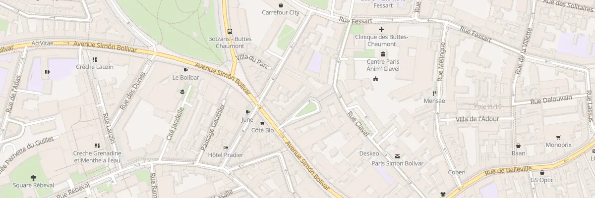 Plan du 38 Av Simon Bolivar à Paris 19e Arrondissement
