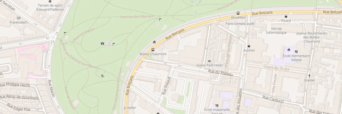 Plan du 34 Rue du Plateau à Paris 19e Arrondissement