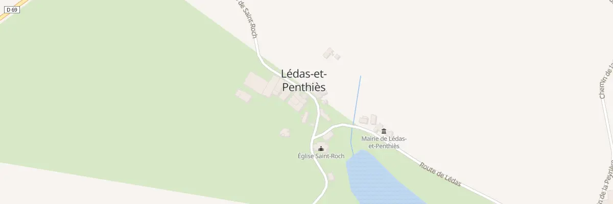 Plan du 5034 Ledas et La Croix Haute à Lédas-et-Penthiès
