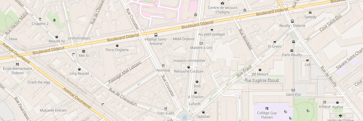 Plan du 13 Rue Chaligny à Paris 12e Arrondissement