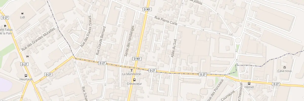 Plan du 25 Rue de Crèvecoeur à La Courneuve