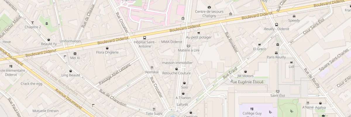 Plan du 13B Rue Chaligny à Paris 12e Arrondissement