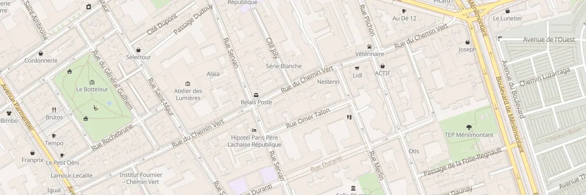 Plan du 114 Rue du Chemin Vert à Paris 11e Arrondissement