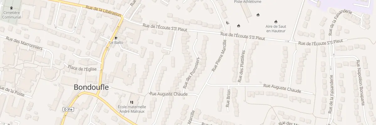 Plan du 1 Rue des Plattieres à Bondoufle