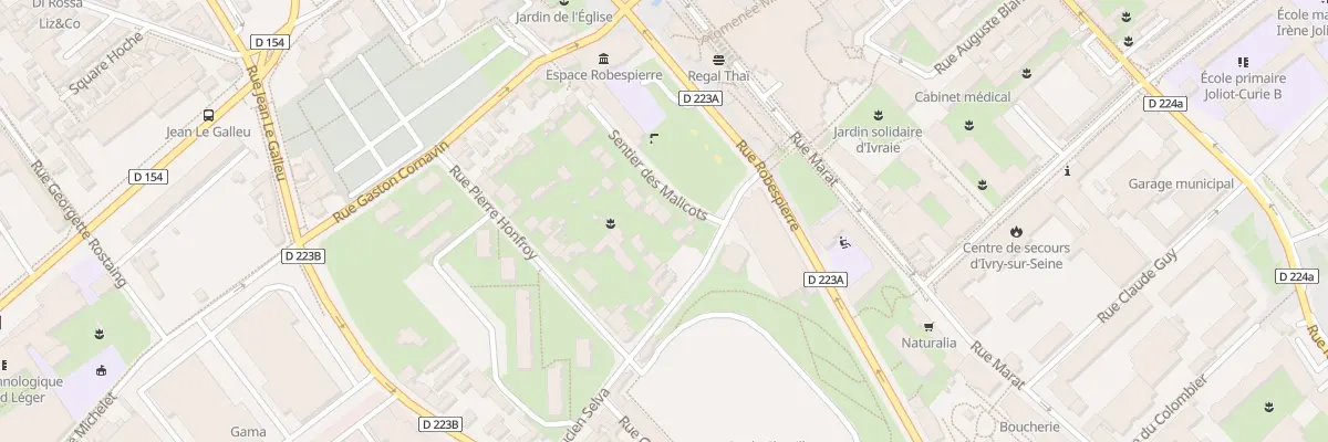 Plan du 7B Sen des Malicots à Ivry-sur-Seine